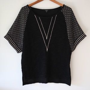 Very J Black V Tee Medium